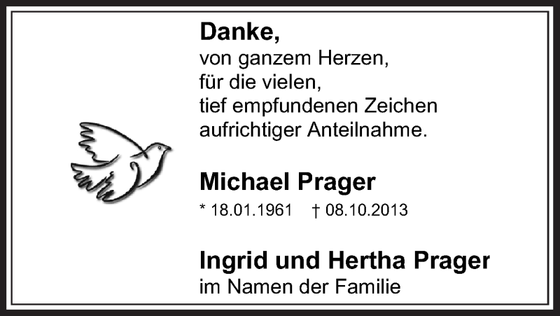  Traueranzeige für Michael Prager vom 02.11.2013 aus Offenbach