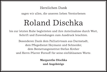 Traueranzeige von Roland Dischka von Offenbach