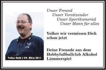 Traueranzeige von Volker Roth von OFFENBACH-POST/HANAU-POST