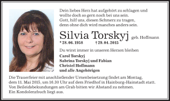 Traueranzeige von Silvia Torskyj von Offenbach