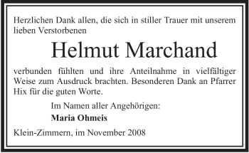 Traueranzeige von Helmut Marchand von OFFENBACH-POST/HANAU-POST