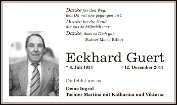 Traueranzeige von Eckhard Guert von Offenbach