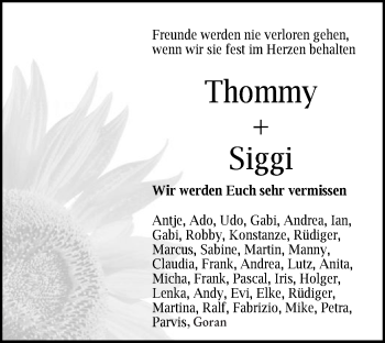 Traueranzeige von Thommy und Siggi  von Offenbach