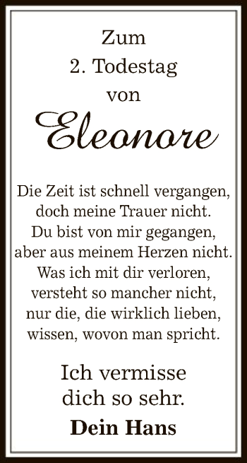 Traueranzeige von Eleonore Staub von Offenbach