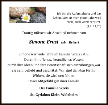 Traueranzeige von Simone Ernst von Offenbach