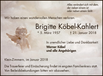 Traueranzeige von Brigitte Köbel-Kahlert von Offenbach