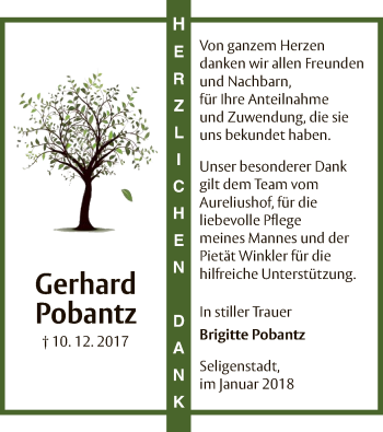 Traueranzeige von Gerhard Pobantz von Offenbach