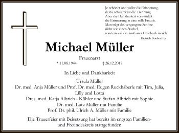 Traueranzeige von Michael Müller von Offenbach