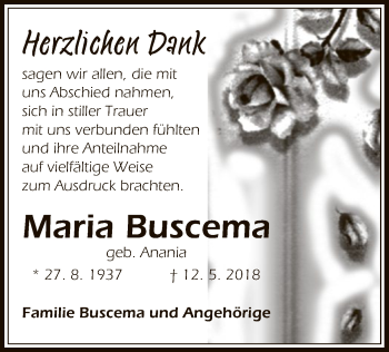 Traueranzeige von Maria Buscema von Offenbach