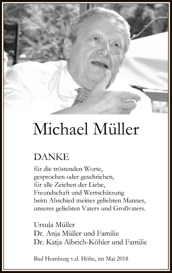 Traueranzeige von Michael Müller von Offenbach