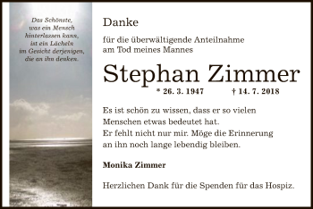 Traueranzeige von Stephan Zimmer von Offenbach