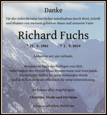 Traueranzeige von Richard Fuchs von Offenbach