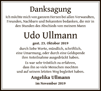 Traueranzeige von Udo Ullmann von Offenbach