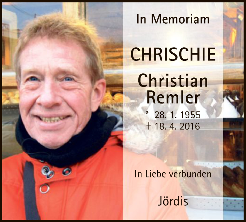  Traueranzeige für Christian Remler vom 13.04.2019 aus Offenbach