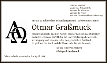 Traueranzeige von Otmar Graßmuck von Offenbach