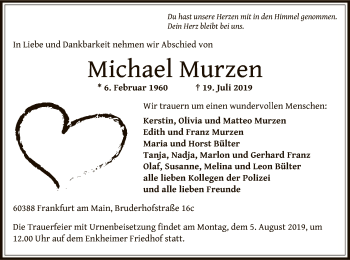 Traueranzeige von Michael Murzen von Offenbach