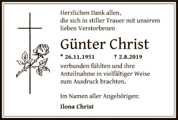 Traueranzeige von Günter Christ von Offenbach