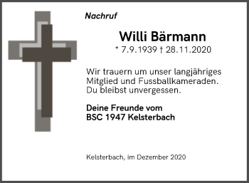 Traueranzeige von Willi Bärmann von OF