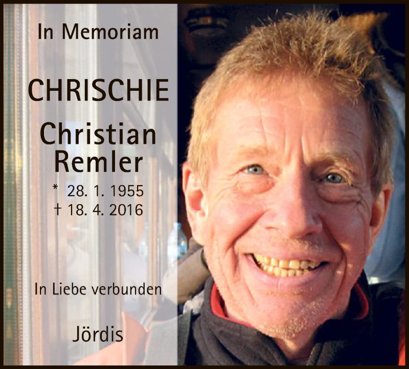  Traueranzeige für Christian Remler vom 18.04.2020 aus Offenbach