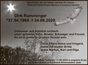 Traueranzeige von Dirk Ramminger von OF