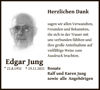 Traueranzeige von Edgar Jung von OF