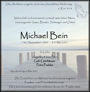 Traueranzeige von Michael Bein von OF