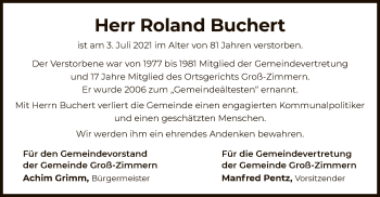 Traueranzeige von Roland Buchert von OF