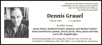 Traueranzeige von Dennis Grauel von OF