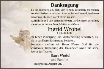 Traueranzeige von Ingrid Wrobel von OF