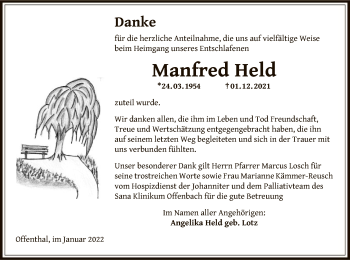 Traueranzeige von Manfred Held von OF