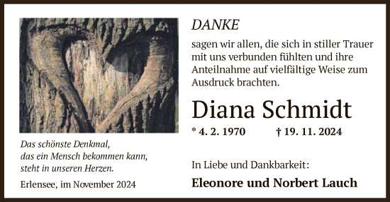 Traueranzeige von Diana Schmidt von OF