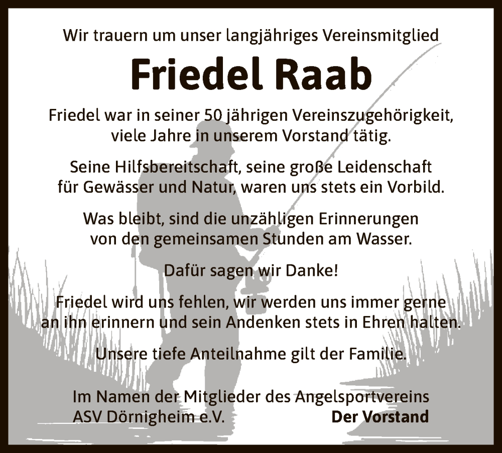  Traueranzeige für Friedel Raab vom 29.06.2024 aus OF