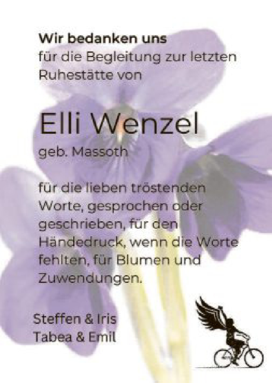 Traueranzeige von Elli Wenzel von OF